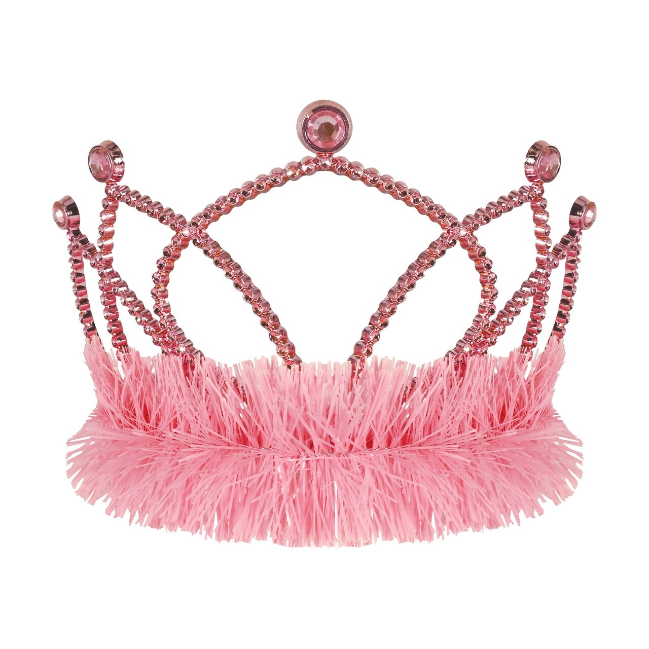 12 Pack Bulk Pink Plastic Tiara with Combs Spirit & Halloween Fun